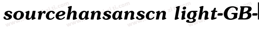 sourcehansanscn light-GB字体转换